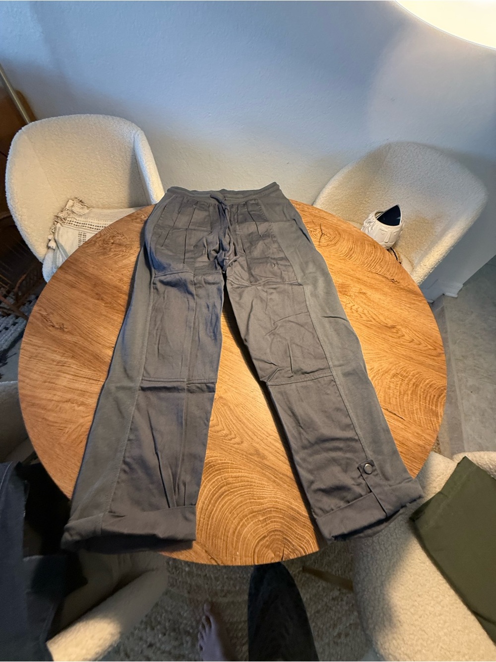 Casual Drawstring Pants in Charcoal Gray